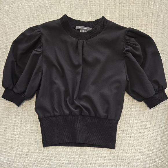French Connection Tops - Black Puff Sleeve Top